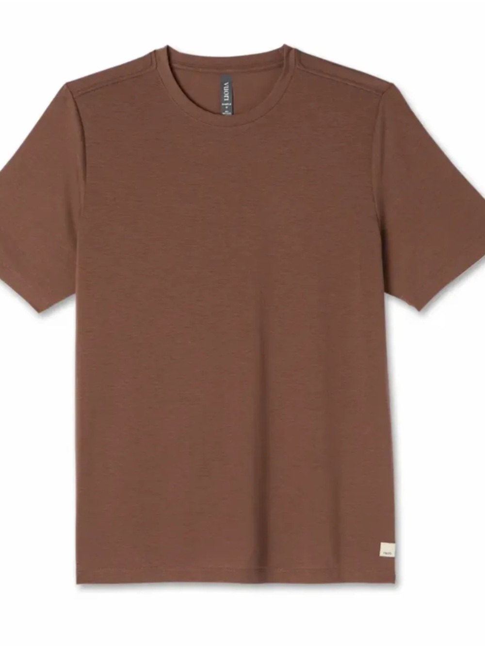 Vuori Strato Tech Tee T-Shirt Short Sleeve Clove Heather Size Large Performance